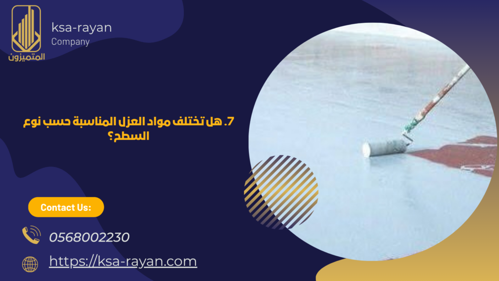 مواد عزل الأسطح من الأمطار